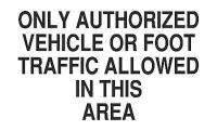 5GK49 Admittance Sign, 10 x 14In, BK/WHT, ENG