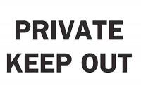 5GK55 Admittance Sign, 10 x 14In, BK/WHT, ENG