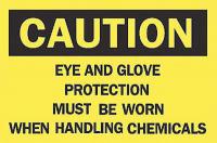 5GK87 Caution Sign, 7 x 10In, BK/YEL, ENG, Text