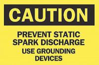 5GK98 Caution Sign, 7 x 10In, BK/YEL, ENG, Text