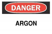 5GL13 Danger Sign, 7 x 10In, R and BK/WHT, Argon