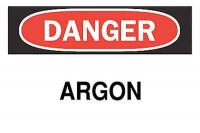 5GL14 Danger Sign, 10 x 14In, R and BK/WHT, Argon