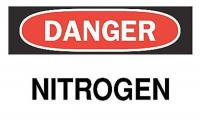 5GL38 Danger Sign, 7 x 10In, R and BK/WHT, ENG