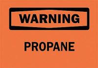 5GL79 Warning Sign, 7 x 10In, BK/ORN, PRPN, ENG