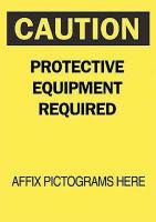 5GM18 Caution Sign, 14 x 10In, BK/YEL, ENG, Text