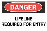5GM29 Danger Sign, 7 x 10In, R and BK/WHT, ENG