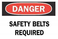 5GM31 Danger Sign, 7 x 10In, R and BK/WHT, ENG