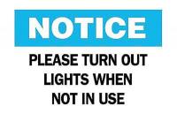 5GM37 Notice Sign, 7 x 10In, BL and BK/WHT, ENG