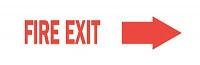 5GM54 Fire Exit Sign, 7 x 10In, R/WHT, Fire Exit