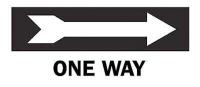 5GM59 Directional Sign, 10 x 14In, BK/WHT, OW, ENG