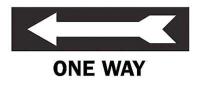 5GM60 Directional Sign, 10 x 14In, BK/WHT, OW, ENG