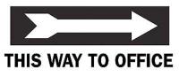 5GM65 Directional Sign, 10 x 14In, BK/WHT, ENG