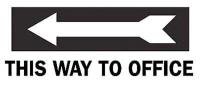 5GM66 Directional Sign, 10 x 14In, BK/WHT, ENG