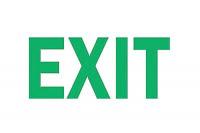5GM81 Exit Sign, 7 x 10In, GRN/WHT, Exit, ENG, Text