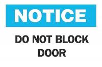 5GN17 Notice Sign, 7 x 10In, BL and BK/WHT, ENG