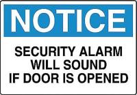 5GN29 Notice Security Sign, 10 x 14In, ENG, Text