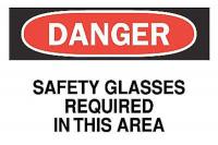 5GP01 Danger Sign, 7 x 10In, R and BK/WHT, ENG