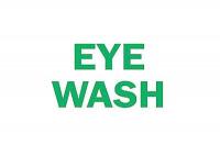 5GP44 Eye Wash Sign, 7 x 10In, GRN/WHT, Eye Wash
