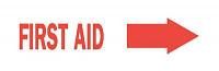 5GP48 First Aid Sign, 10 x 14In, R/WHT, First Aid
