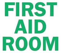 5GP54 First Aid Sign, 10 x 14In, GRN/WHT, ENG