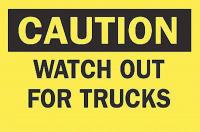 5GR01 Caution Sign, 10 x 14In, BK/YEL, ENG, Text