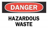 5GR34 Danger Sign, 7 x 10In, R and BK/WHT, HAZ W