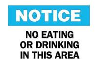 5GR81 Notice Sign, 10 x 14In, BL and BK/WHT, ENG