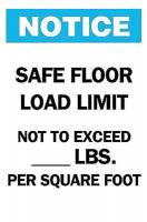 5GR90 Notice Sign, 10 x 7In, BL and BK/WHT, ENG