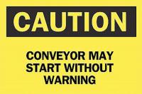 5GT67 Caution Sign, 7 x 10In, BK/YEL, ENG, Text