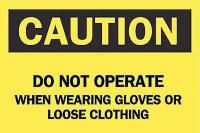 5GT80 Caution Sign, 10 x 14In, BK/YEL, ENG, Text