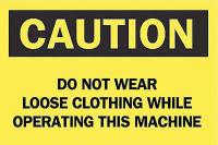 5GT92 Caution Sign, 7 x 10In, BK/YEL, ENG, Text
