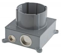 5GTL8 Floor Box, PVC/Cast Iron, 7.26 x 7.45 In