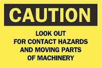 5GV14 Caution Sign, 7 x 10In, BK/YEL, ENG, Text