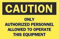 5GV21 Caution Sign, 7 x 10In, BK/YEL, ENG, Text