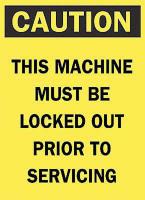 5GV30 Caution Security Sign, 10 x 7In, BK/YEL