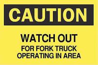 5GV36 Caution Sign, 7 x 10In, BK/YEL, ENG, Text