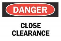 5GV45 Danger Sign, 10 x 14In, R and BK/WHT, ENG