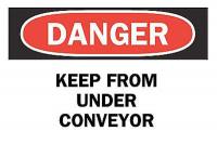 5GV85 Danger Sign, 7 x 10In, R and BK/WHT, ENG