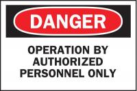 5GW16 Danger Sign, 7 x 10In, R and BK/WHT, AL, ENG