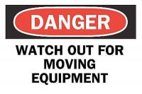 5GW40 Danger Sign, 10 x 14In, R and BK/WHT, ENG