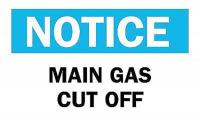 5GW52 Notice Sign, 10 x 14In, BL and BK/WHT, ENG