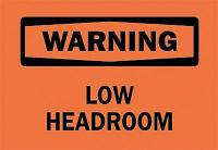 5GW81 Warning Sign, 7 x 10In, BK/ORN, ENG, Text