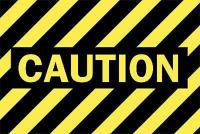 5GW87 Caution Sign, 7 x 10In, YEL/BK, CAUT, ENG