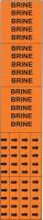 5GWT1 Pipe Marker, Brine, Orange, 3/4 In or Less