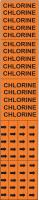 5GWU3 Pipe Marker, Chlorine, Orng, 3/4 In or Less