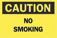 5GX07 Caution No Smoking Sign, 7 x 10In, BK/YEL