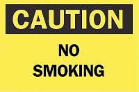 5GX08 Caution No Smoking Sign, 10 x 14In, BK/YEL