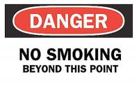 5GX24 Danger No Smoking Sign, 7 x 10In, ENG, Text