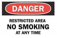 5GX33 Danger No Smoking Sign, 10 x 14In, ENG