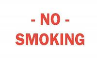 5GX56 No Smoking Sign, 10 x 14In, R/WHT, ENG, Text